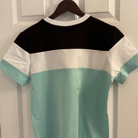 FILA Colorblock T-Shirt - NWT - Medium - Mint White Black - Picture 6 of 9